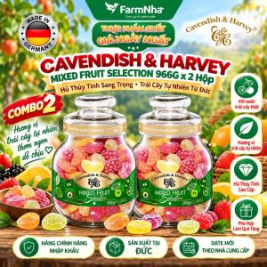 Kẹo Cavendish & Harvey Mixed Fruit Selection 966g Hủ Thủy Tinh - Kẹo Đức vị Trái Cây Tự Nhiên