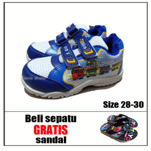 Fanie Shoes - Pro Alito 28-30 / Sepatu Karakter Anak Laki / Sepatu Sekolah Anak Paud / Sepatu  Sekolah Anak TK / Sepatu Murah  / Fashion Anak / Sepatu Bonus Sandal / Sepatu Sekolah Anak Laki