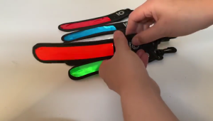 LED Bicycles Light Strip Reflective Light Bar 3 Lighting Modes Backpack Flash Reflective Strip for Running Riding Camp