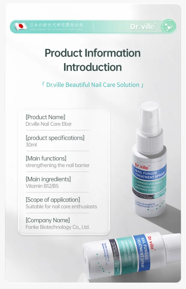 Dr.ville Original Nail Fungus Treatment Spray Japan Nail Repair