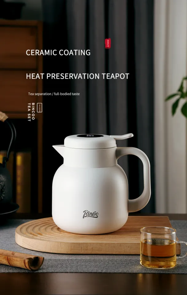BINCOO Ceramic Liner Teapot Large Thermal Flask Insulation Coffee