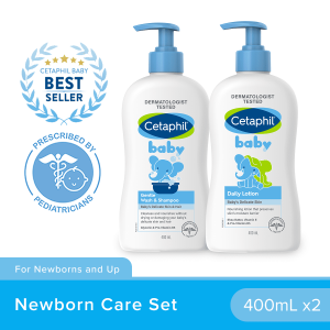 Cetaphil Newborn Care Set (Baby Gentle Wash & Shampoo Pump - 400ml + Baby Daily Lotion - 400ml)