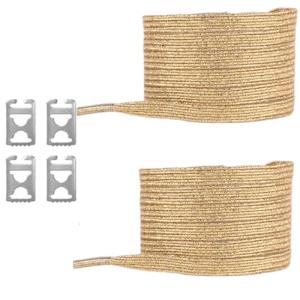 Quick Lacing Stretchable Shoe String Secure Metal Lock No Tie Glitter Metallic Shoelaces For Athletic Footwear Daily Use