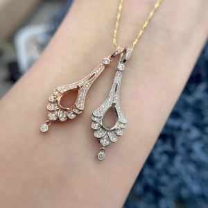 MeiBaPJ InlayWater droplet shaped 6*9mm S925 Sterling Silver DIY Empty Pendant Women Exquisite Fine Charm Wedding Jewelry