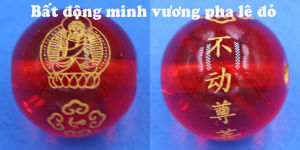 Vòng chuỗi đeo tay đá đỏ 8 ly và 10 ly charm Phật bản mệnh Đại nhật như lai pha lê đỏ