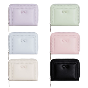 กระเป๋าสตางค์ขนาดเล็กกะทัดรัดกระเป๋าสตางค์กระเป๋าคลัทช์หนัง Pu สำหรับผู้หญิงที่ใส่กระเป๋าเงินกระเป๋าคลัทช์กระเป๋าพับครึ่ง