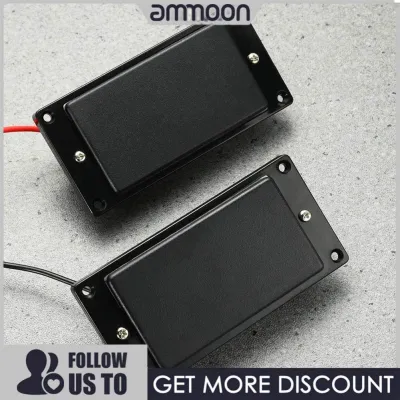 ammoon MX0310D 2Pcs Guitar Sealed Humbucker Pickups Double Coil Bridge & Neck Pickup Set for LP Electric Guitar Parts Replacement