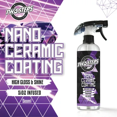 Two Steps Detailing Nano Ceramic Coating 500ml SiO2 Infused Ultra Hydrophobic Coating Polishing Paint Showroom Shine Rapid Ceramic Paint Sealant Spray