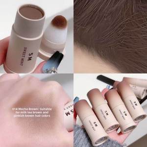 Hair Shadow Stick 2 In 1 Design Waterproof Hairline Filling Pen Quickly Cover Gray Hair Root Concealer Sweatproof Hairline Powder Stick Grooming Tools