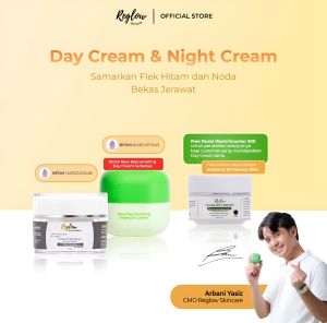 REGLOW SKINCARE PAKET REJUVENATING INTENSIVE DAY CREAM DAN WHITENING NIGHT CREAM ORIGINAL DR SHINDY