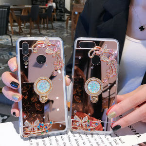 VIVO Y02s Y02T Y15s 2021 Y15a Y16 Y11 Y12 Y15 Y17 Y20 Y20s Y12s Y12a Y22s Y27 Y27s Y33s Y33T Y21T T1x Y35 Y36 4G 5G V21 V23e 4G V25 V25e V27 V29 Pro Y71 Y77 5G Y81 mirror diamond butterfly ring hard case