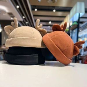SIXIS Tai Hươu Mũ vỏ dưa Màu đơn sắc Bông Mũ chủ nhà Thường ngày Hip Hop Mũ Docker Ngoài trời