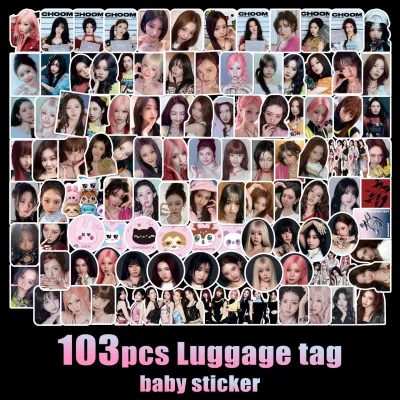 clu 103PCS/Set BABYMONSTER Stickers 3rd ALBUM CHOOM Graffiti Luggage Skateboards Waterproof Decoration ulc