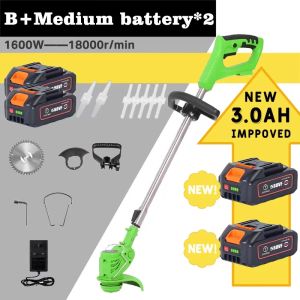 🔥Easy weeding 1000㎡🔥 Mesin Rumput 998VF/1298VF Bateri Electric Lawn Mower Grass Trimmer Pemotong Rumput Cordless Grass Cutter Multifunction Rechargeable Heavy Duty Portable Grass Cutter 割草机