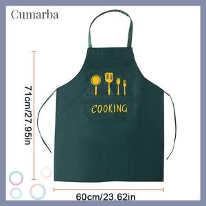 [Cumarba] Apron Waterproof Oilproof Can Wipe Hands Kitchen Work Clothes Home Cooking Cleaning Men and Women Universal Sleeveless Apron