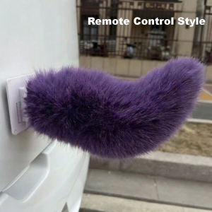 SHIRUI Fluffy Remote Control Electric Bicycle Tail Realistic Rechargeable Motorcycle Tail Ornament Self-adhesive Car Wagging Moving Tail All Vehicles