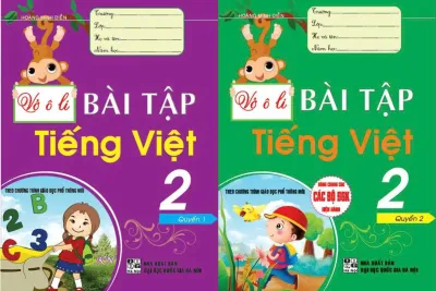Sách - Combo vở ô li bài tập tiếng việt 2 (tập 1 + 2) - HA