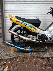KNALPOT FIZR FIZ F1Z R STAINLESS STENLIS BLUEMON BIRU YAMAHA F1ZR FIZR FIZ F1Z BUKAN KNALPOT AHM VND