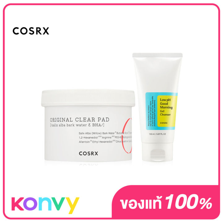 COSRX Set 2 Items Low PH Good Morning Gel Cleanser 150ml + One Step ...