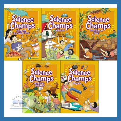 WS E - Science Champs Series (Full Set 2) (5 Books) - Age 6-12+ Children Primary School Science Comic Singapore MOE Syllabus Learning Book