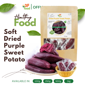 BUY 1 GET 1 Soft Dried Purple Sweet Potato Healthy Vegan Snack No Preservatives Gluten-Free