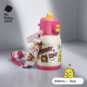 Bc Babycare 450mL/600mL Childrens Insulated Cup With Large Capacity 316L Stainless Steel Comes With A Free Shoulder Strap