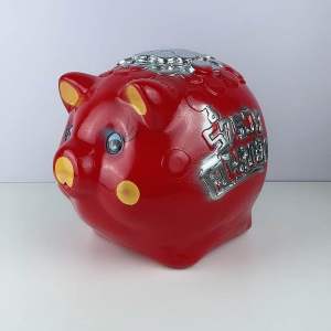 กระปุกออมสินหมูปูนพลาสเตอร์ OTOP หมูเงินหมูทอง ขนาดใหญ่ XL รํ่ารวยเงินทองมงคล สินค้าแตกเสียหายเครมฟรี