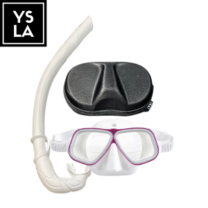 Solid Color Aluminum Frame Tempered Glass Low Volume Freediving Mask Set