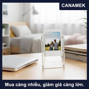 【CANAMEK】 3 inch tủ lạnh nam châm khung ảnh trong suốt Acrylic phong cách tối giản gói 1 hoặc 5 cho văn phòng nhà trường tủ lạnh