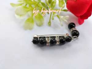 Hijabnur1 - Peniti Hijab  Mutiara - Pin Hijab - Tuspin Hijab - Bros Juntai Handmade