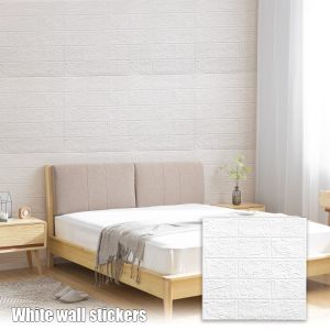 50 ชิ้น วอลเปเปอร์ติดผนังสไตล์โมเดิร์นเรียบง่าย / สติ๊กเกอร์ติดผนัง 3 มิติ ขนาด 38X35 ซม. / สติ๊กเกอร์ติดผนังโฟมแบบมีกาวในตัวสำหรับตกแต่ง / สติ๊กเกอร์ติดผนังกันน้ำสำหรับห้องนอนและห้องครัว