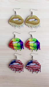 Fashion Acrylic Lip Earrings Charm Dangle Earrings Women Accessories for Girl Dates Beach Party Summer Wedding