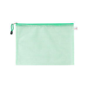 PVC Zipper File Bag A4 Waterproof Transparent Zip Bag File Folder Document Bag Office Stationery School Supplies 网格拉链 A4 防水透明文件袋