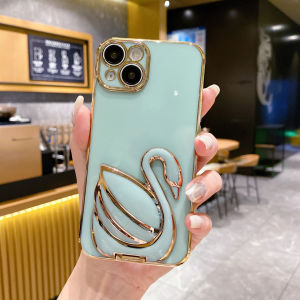INFINIX Hot 11 Play Hot 20 Hot 20i Note 12 G96 G99 2023 Smart 6 electroplated swan stand holder soft case