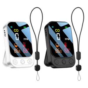 Carbon Monoxides Detectors Small with CO Temperature Humidity Monitoring & Visual Audible Alarm ABS for Homes & Travel