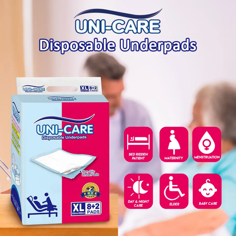 Uni-Care Disposable Underpads 8+2's (Large) Pack of 1 – Uni-Love PH