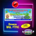 Spanduk hari Raya Idul Fitri / Banner Lebaran / Spandul Idul Fitri / Spanduk Kustom ukuran 100 x 50 cm. 