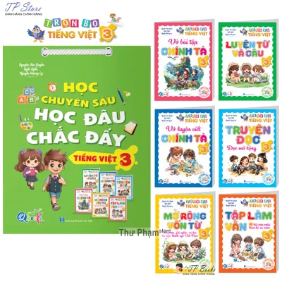 Sách - Túi Trọn Bộ Tiếng Việt Lớp 3 - Có Đáp Án - Học Chuyên Sâu Học Đâu Chắc Đấy - Theo Chương Trình SGK Mới - Cả năm (8 cuốn )