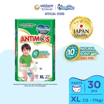MamyPoko Antimos Pants Baby Diapers XL28+2 (1 Pack) (12 - 17kg)