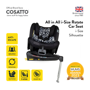 Cosatto All in All 360 Rotate i-Size Car Seat Silhouette | ISOFIX with support leg Extended Rearward Facing Infant to 12 years old Car Seat