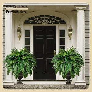 [COD] Lifelike Artificial Boston Fern Plastic Plants Decorations UV Resistant For Outdoor Home Kitchen Decor Garden Decoration Artificial Plants