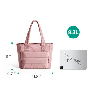 BAGSMART Puffer Tote Bag Women Lightweight Shoulder Handbag for Casual Travel Work School Sports