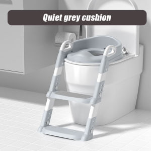 Foldable Baby Toilet Seat For Kids Child Toilet With Ladder Training Toilet Seat with Ladder PU Padded For Kids Potty Trainer For Baby MY376