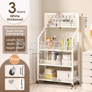 LOADNIX Heavy Duty Metal Snack Display Rack Rolling Storage Shelf with Wheels Multi Tier Organizer for Supermarket Mini Mart Grocery Store Kitchen Pantry