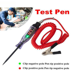 ปากกาทดสอบวงจรไฟฟ้ายานยนต์ไฟทดสอบ6-24V พรีเมี่ยมพร้อมตัวทดสอบสปริงขยายและเครื่องทดสอบแรงดันไฟฟ้าวงจรหัววัดที่แหลม