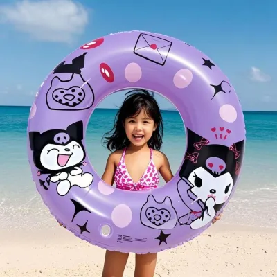 Kuromi cartoon inflatable swimming ring lifebuoy armpit swimming ring 60CM/70CM/80CM dongtian1105
