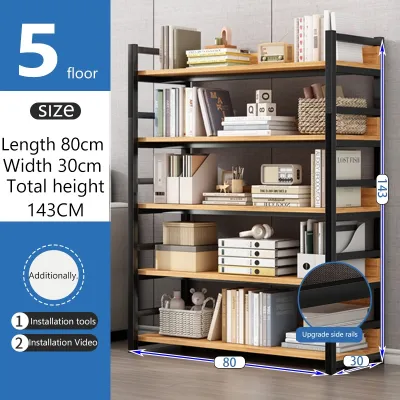SUNNY 5Layer Rack Bookshelf Rack Organizer Multipurpose BookShelf Bookcase Display Shelf For Study Room Living Room