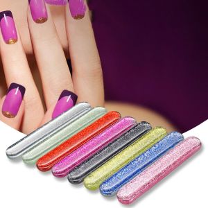 PTK52 Glitter Nail File Colorful Nano Glass Polishing Stick Compact Double Sided Nail Polishing Strip Women