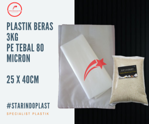 KANTONG PLASTIK PE BERAS UKURAN 3KG DAN 5KG POLOS BERAT 1KG