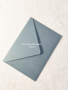 Envelope Invitation Blue Navy Midnight Dusty Aqua Teal